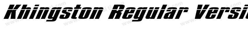 Khingston Regular Version 1000字体转换